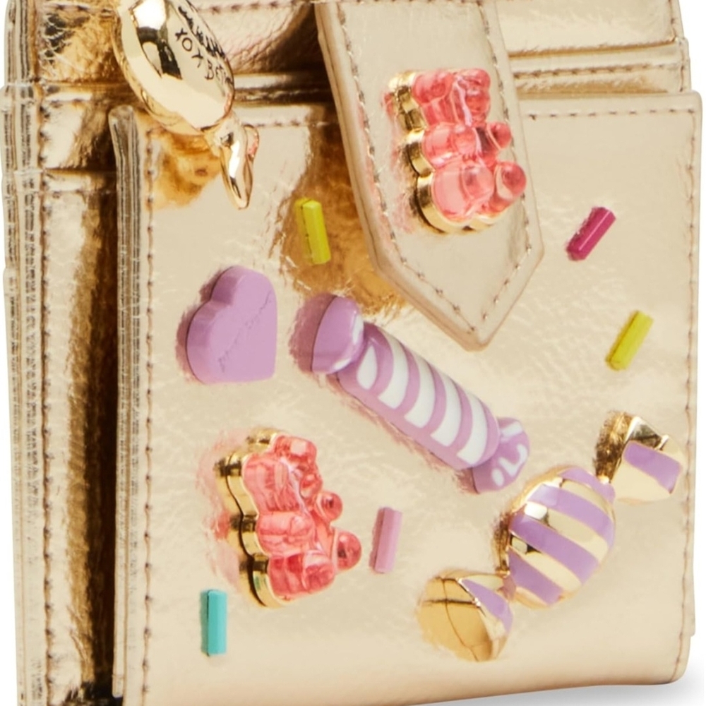 Betsey Johnson Gold Candy Bifold Wallet - Picture 3 of 6